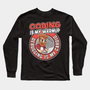 Coding & Debugging Funny Programmer Coder Nerd Long Sleeve T-Shirt